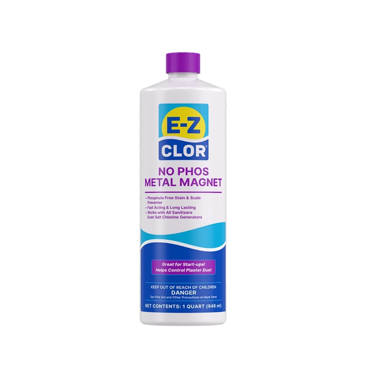 E-Z Clor No Phos Metal Magnet 1 quart bottle