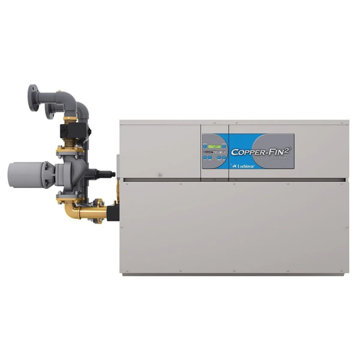 Lochinvar Copper-Fin 2 CPN0502 commercial gas pool heater, front view