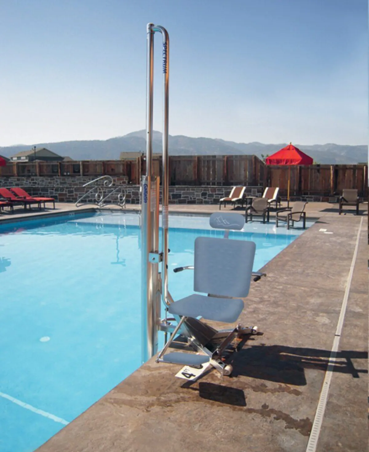Spectrum Aquatics Gallatin water-powered pool lift